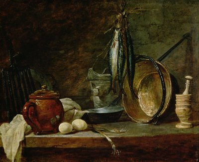 Natura morta: Menu del giorno di digiuno, 1731 da Jean Baptiste Simeon Chardin